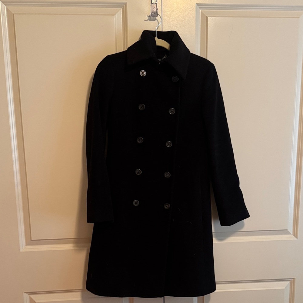 J. Crew Black Double-Breasted Pea Coat